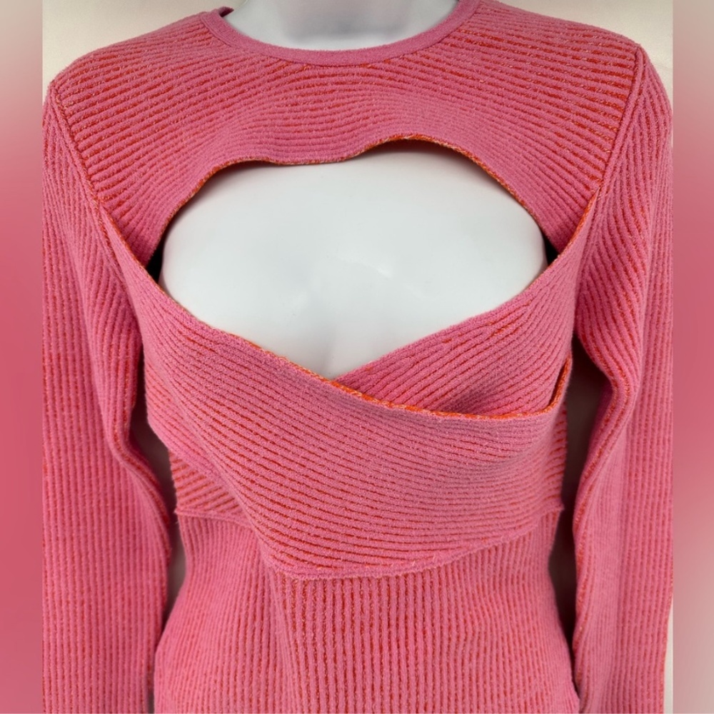 3.1 Phillip Lim Long Sleeve Double Face Rib Crossbody Sweater Small New with Tag - Picture 4 of 11